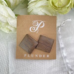 Plunder Design Wood Earrings "Alex" Jewelry Studs Women’s Fashion